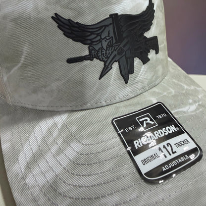 SWAT Emblem Leather Patch Hat, Tactical Police Cap