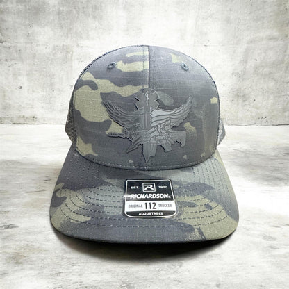 SWAT Medic Emblem Leather Patch Hat, Tactical Police Cap