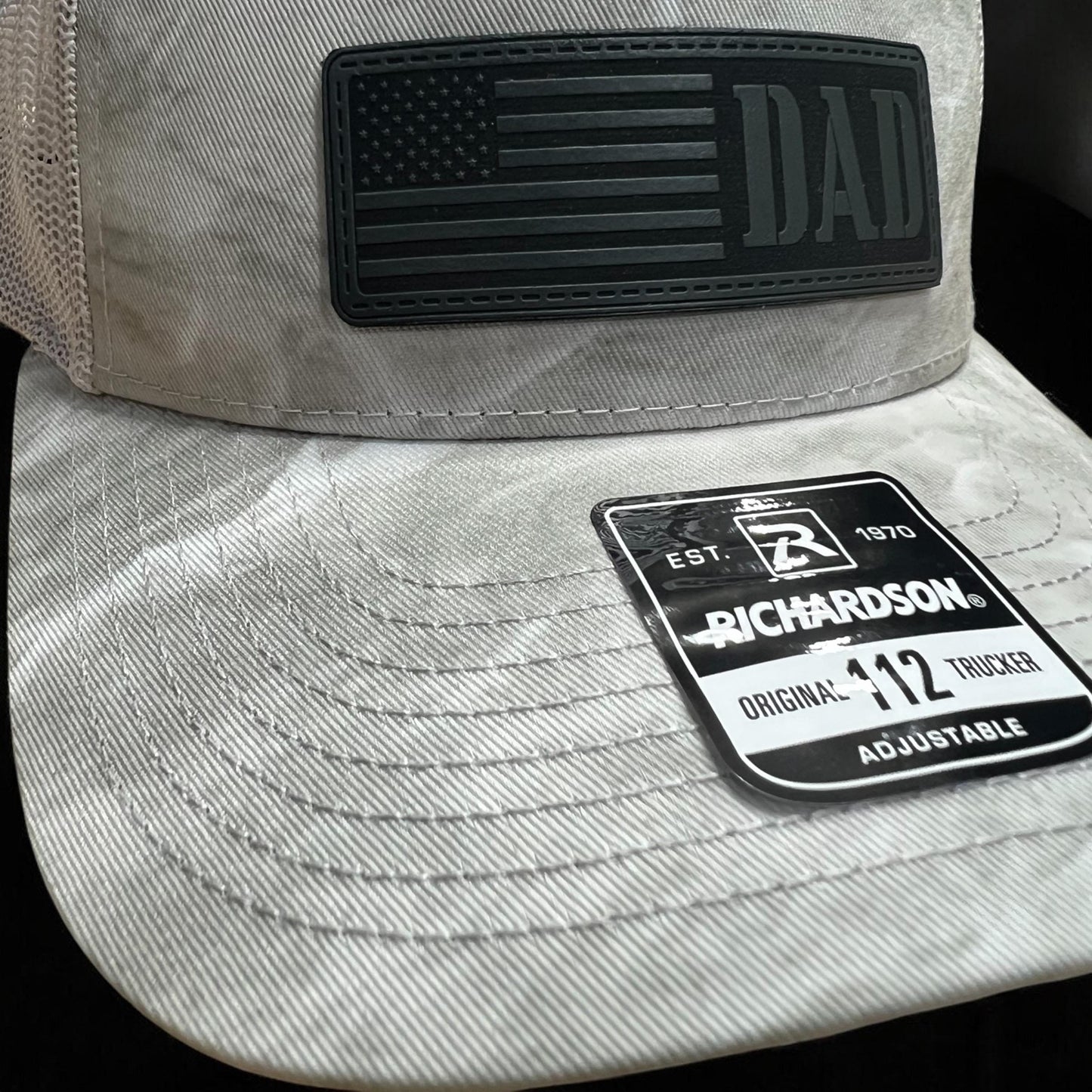 American Flag Leather Patch Dad Hat: Patriotic Baseball Cap