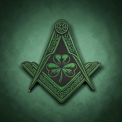 Masonic Shamrock Patch Hat | Square Compasses Celtic Trucker Cap
