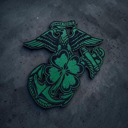 USMC Eagle Clover Anchor Hat – St Patrick’s Day Marine Corps Veteran Apparel