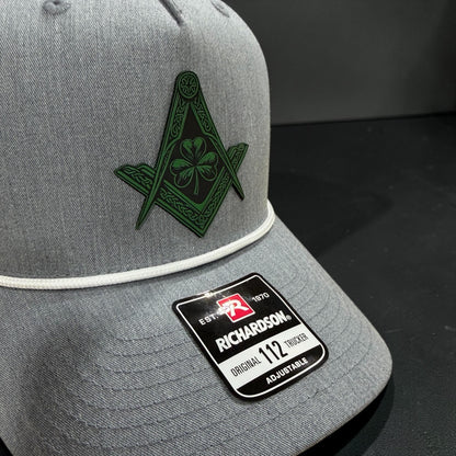 Masonic Shamrock Patch Hat | Square Compasses Celtic Trucker Cap