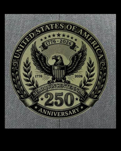 250th Anniversary USA Leather Patch Hat, Patriotic Cap