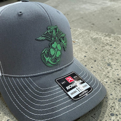 USMC Eagle Clover Anchor Hat – St Patrick’s Day Marine Corps Veteran Apparel