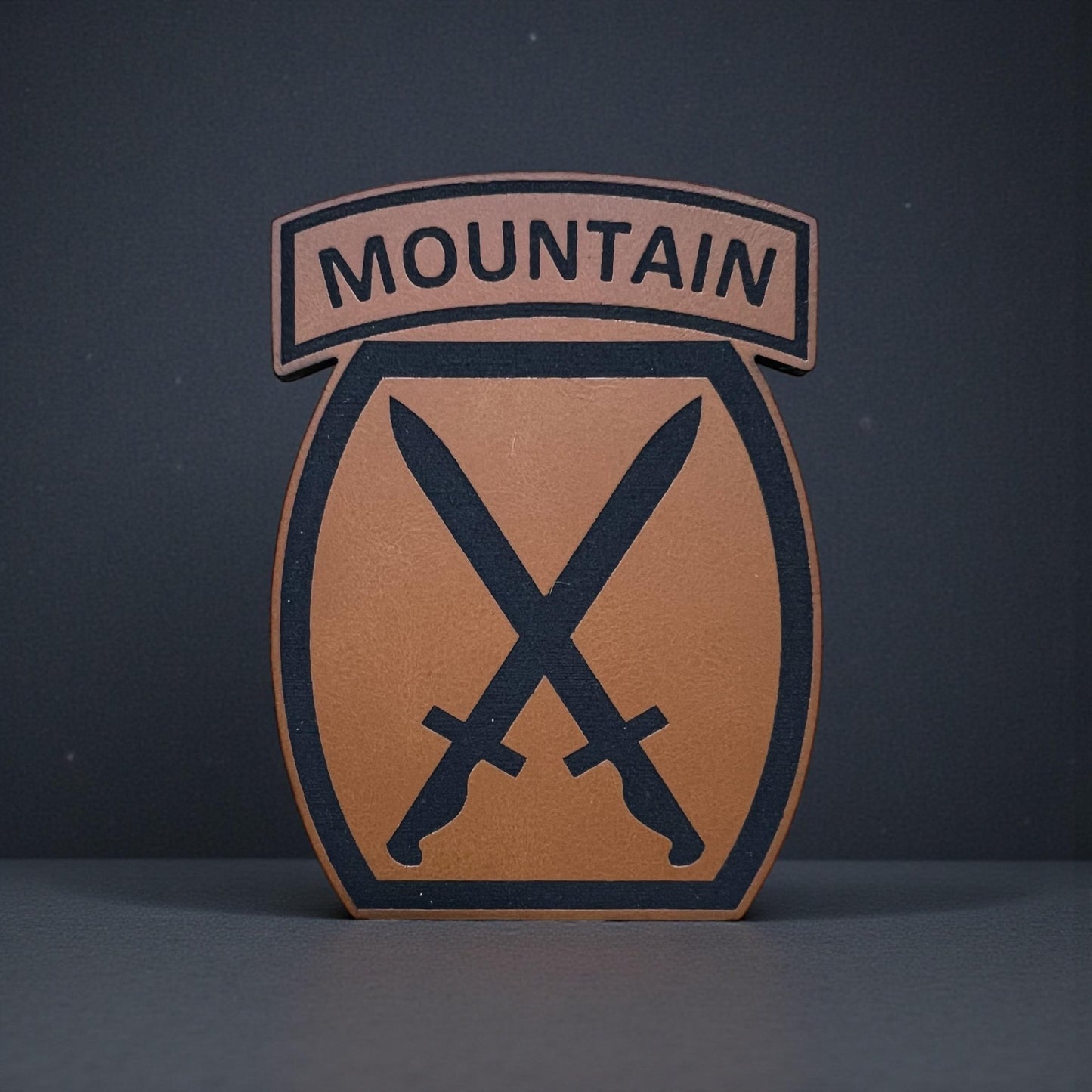 10th Mountain Division Army Hat, Leather Patch, Veteran Tactical Cap